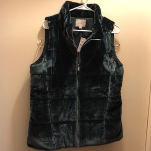 Loft Velvet Puffer Vest